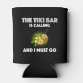 De Tiki Bar belt en ik moet Tropisch zijn. Blikjeskoeler (Achterkant)
