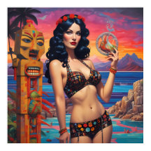 De Tiki Dream Beach Daydream - Ken Gage Art