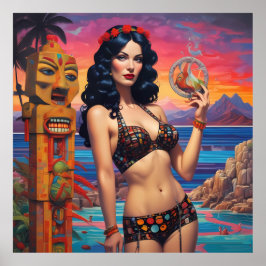 De Tiki Dream Beach Daydream - Ken Gage Art Poster