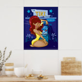De Tiki Room Bar en Grill Poster (Keuken)