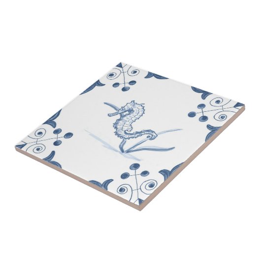 De Tile van het Seapaard van de Delft met de Hoeke Tegeltje (Zijkant)