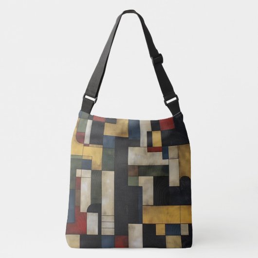 De Tiled Look Crossbody Canvas tas (Voorkant)