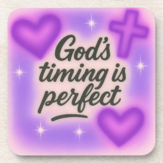 de timing van god is perfect airbrush retro 90s pa bier onderzetter