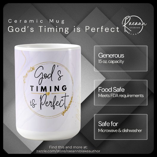 De timing van God is perfect keramische mok