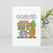 De timmerlieden zijn als ananassen. bedankkaart (Staand voorkant)