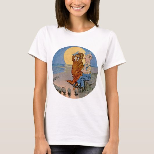 De timmerman en de walrus en de oesters t-shirt (Voorkant)