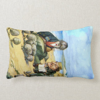 De timmerman en walrus in Wonderland Kussen