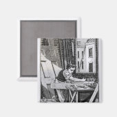 De timmerman magneet (Voorkant / Achterkant)