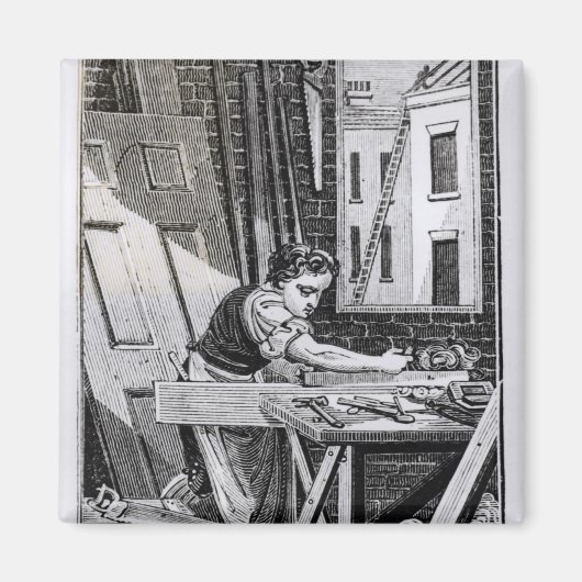 De timmerman magneet (Voorkant)