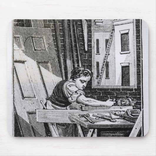 De timmerman muismat (Voorkant)