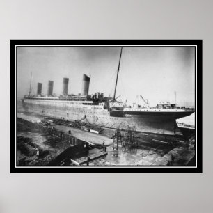 De Titanic is gebouwd in 1909 Poster