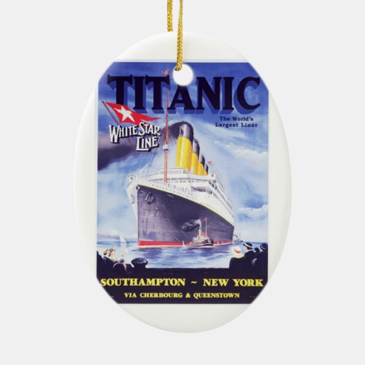De Titanic Keramisch Ornament (Achterkant)