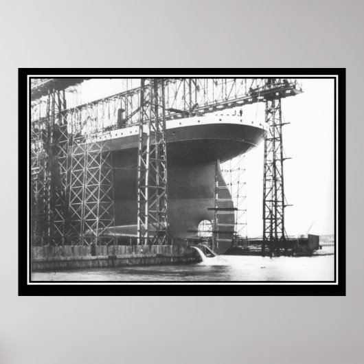 De Titanic reeks Poster Titanic Launch (Voorkant)