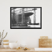 De Titanic reeks Poster Titanic Launch (Keuken)