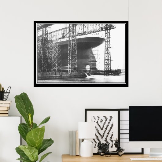 De Titanic reeks Poster Titanic Launch (Thuiskantoor)