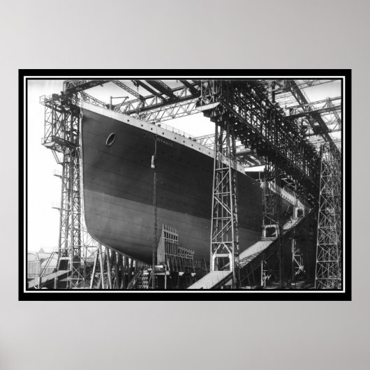 De Titanic-serie Poster Bouw van Titanic (Voorkant)