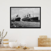 De Titanic-serie Poster Olympic en Titanic (Keuken)