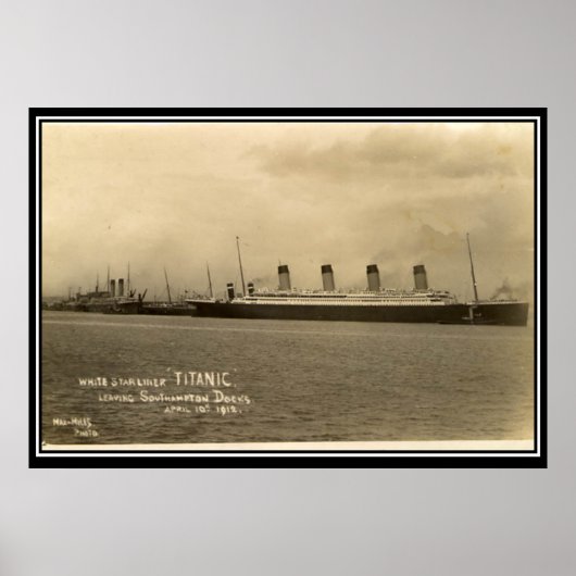 De Titanic-serie vintage foto poster (Voorkant)
