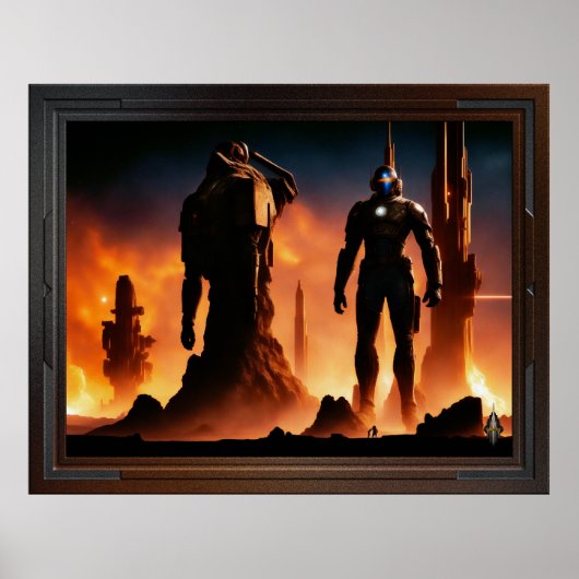 De Titans van Arkeros AI Concept Art van Xzendor7 Poster (Voorkant)