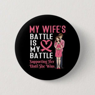 De titel van mijn vrouw is mijn titel die borstkan ronde button 5,7 cm