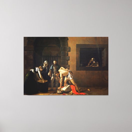 De titel van Sint-John de Baptist door Caravaggio Canvas Afdruk (Voorkant)
