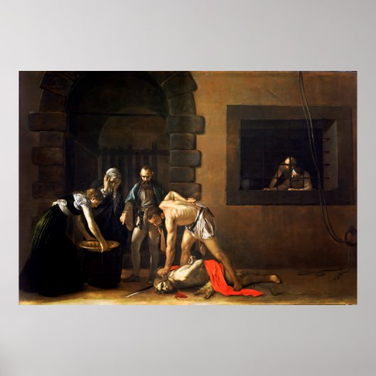 De titel van Sint-John de Baptist door Caravaggio Poster (Voorkant)