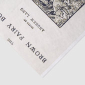 De  titelpagina van het bruine boekje tissuepapier (Detail)