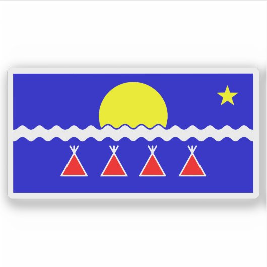 De Tłı̨chǫ (Tlicho of Dogrib) mensen vlag, Canada Sticker (Voorkant)