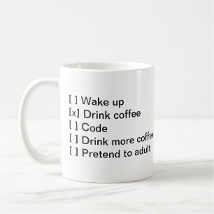 De to-do lijst van de ontwikkelaar koffiemok