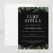 De "To Heaven Together" Trouw Uitnodiging (Voorkant / Achterkant)