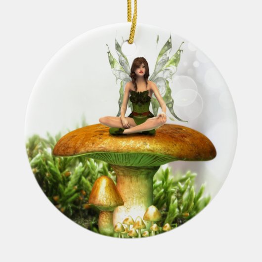 De Toadstool Fairy Keramisch Ornament (Voorkant)