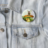 De Toadstool Fairy Ronde Button 5,7 Cm (In situ)