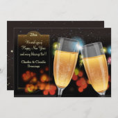 De toast nieuwjaarsfeestdag feestdagenkaart (Voorkant / Achterkant)