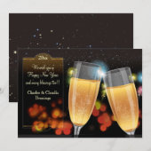 De toast nieuwjaarsfeestdag feestdagenkaart (Voorkant / Achterkant)