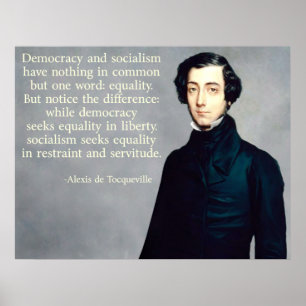 de Tocqueville Democratie en Socialisme Poster