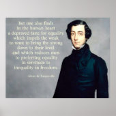 de Tocqueville Equality Quote Poster (Voorkant)
