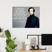 de Tocqueville Taxes Quote Poster (Thuiskantoor)