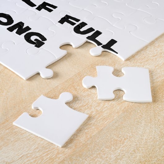 De Toddler - Glass als half vol maar niet lang Legpuzzel (Zijkant)