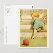 De Toddling Baby Boy Briefkaart (Voorkant / Achterkant)