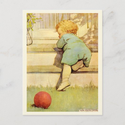 De Toddling Baby Boy Briefkaart (Voorkant)