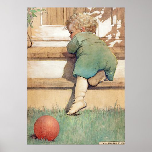 De Toddling Baby Boy van Jessie Willcox Smith Poster (Voorkant)