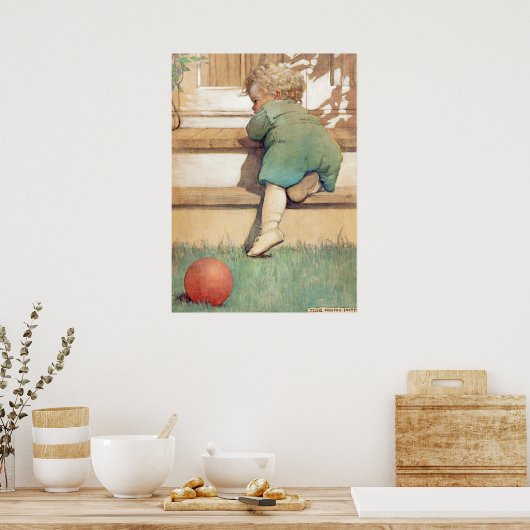 De Toddling Baby Boy van Jessie Willcox Smith Poster (Keuken)