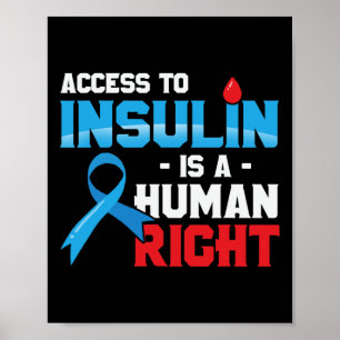 De toegang tot insuline is een mensenrecht Diabete Poster