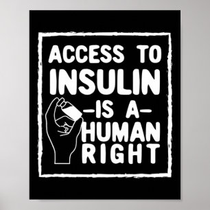 De toegang tot insuline is een mensenrecht Diabete Poster