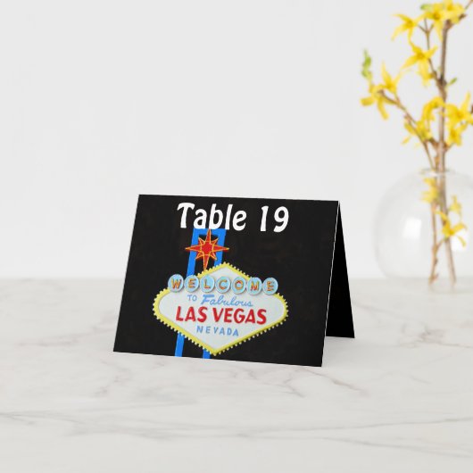 De Toegewezen Plaatsing van Las Vegas Huwelijk Kaart (Gele Bloem)