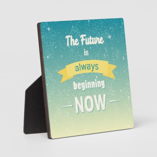 De toekomst begint nu altijd fotoplaat (Voorkant)