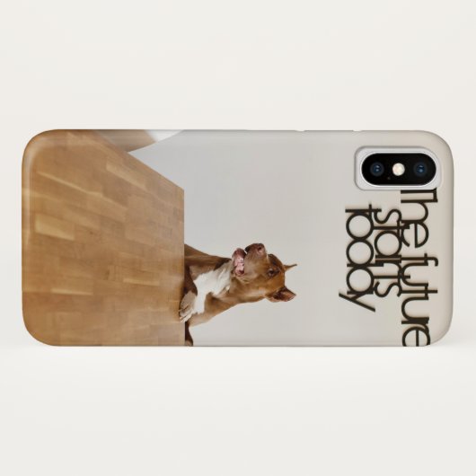 "De toekomst begint vandaag – Schattig hondenontwe Case-Mate iPhone Case (Achterkant (horizontaal))