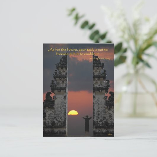 DE TOEKOMST BEHANDELEN BRIEFKAART (Staand voorkant)