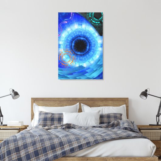 DE TOEKOMST EN HET VERLEDEN IN ÉÉN DEUR. CANVAS AFDRUK (Insitu (Slaapkamer))