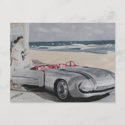 De toekomst gezien vanaf de jaren vijftig briefkaart (Voorkant)